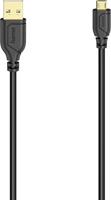 Hama USB-kabel USB 2.0 USB-A stekker, USB-micro-B stekker 0.75 m Zwart 00200610 - thumbnail