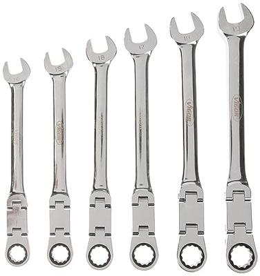 Vigor V6752/12 V6752/12 Ringratelsteeksleutel met scharnier Sleutelbreedte (metrisch) 8 - 19 mm