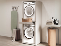 Wasmachinekast WASHING 2 machines boven elkaar kasjmier - thumbnail