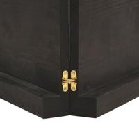 Wastafelblad 160x60x(2-6) cm behandeld massief hout donkerbruin - thumbnail