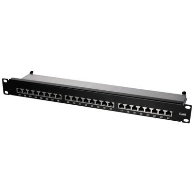 Patchpaneel - RJ-45 X 24 - zwart, RAL 9005 - 1U - 19 Patchpaneel - RJ-45 X 24 - zwart, RAL 9005 - 1U - 19