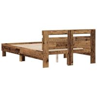 Bedframe met hoofdeinde Oud hout 120 x 190 cm Bewerkt hout - thumbnail