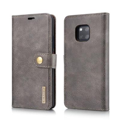 Dg. MING Crazy Horse textuur Flip afneembare magnetische lederen case voor Huawei mate 20 Pro met houder & kaartsleuven & portemonnee (grijs)