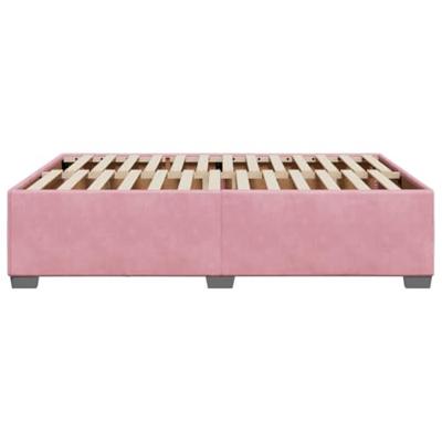 Bedframe fluweel roze 140x200 cm