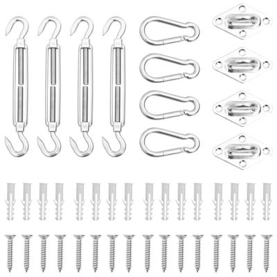 12-delige Zonneschermaccessoireset roestvrij staal