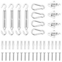 12-delige Zonneschermaccessoireset roestvrij staal - thumbnail