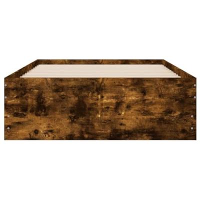 Bedframe met lades bewerkt hout gerookt eikenkleurig 75x190 cm