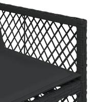 9-delige Tuinset poly rattan zwart - thumbnail