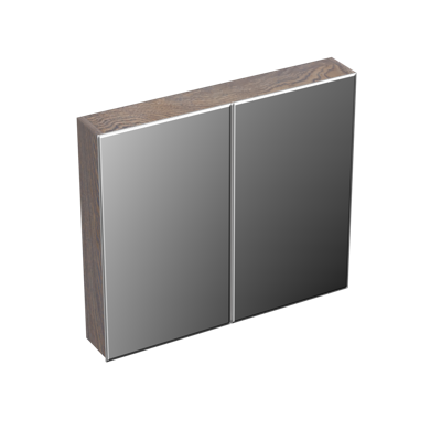 Spiegelkast Forzalaqua Uni 80x12.5x68.8 Cm 2 Deuren Tweezijdig Spiegel Eiken Silver Grey Spiegelkast Forzalaqua Uni 80x12.5x68.8 Cm 2 Deuren Tweezijdig Spiegel Eiken Silver Grey
