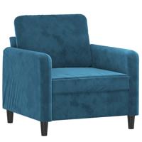 3-delige Loungeset fluweel blauw - thumbnail