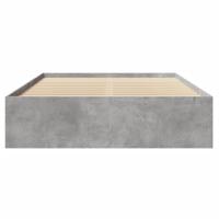 Bedframe bewerkt hout betongrijs 140x190 cm - thumbnail