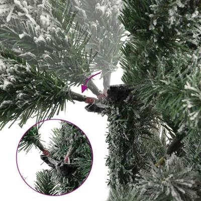 VidaXL Kunstmatige inklapbare kerstboom groen en wit 240 cm VidaXL Kunstmatige inklapbare kerstboom groen en wit 240 cm