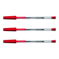 50x Quantore balpen met dop rood medium - thumbnail