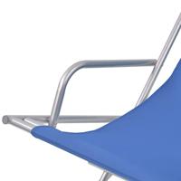Terrasstoelen verstelbaar 2 st staal blauw - thumbnail