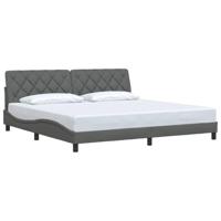 Bedframe zonder matras stof donkergrijs 200x200 cm - thumbnail