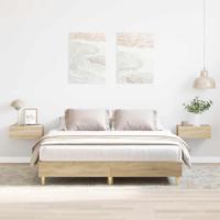 Bedframe zonder matras 150x200cm spaanplaat sonoma eikenkleurig - thumbnail