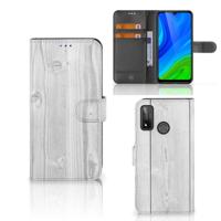 Huawei P Smart 2020 | Book Style Case | White Wood | Portemonnee hoesje - thumbnail