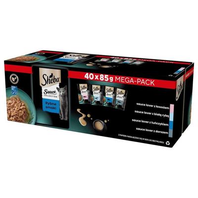 SHEBA Sauce Collection Collectie vissmaken - nat kattenvoer - 40x85 g - thumbnail