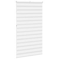 VidaXL Zebra rolgordijn 135x230 cm stofbreedte 130,9cm polyester wit - thumbnail