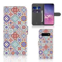 Samsung Galaxy S10 Plus | Bookcase | Tiles Color | Portemonnee hoesje - thumbnail