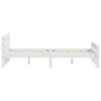 Bedframe massief grenenhout wit 140x200 cm - thumbnail
