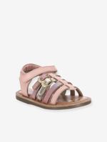 Leren meisjessandalen Diveta KICKERS® lichtroze regenboog - thumbnail