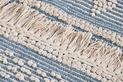 Tapijt DKD Home Decor 180 x 120 x 2 cm Blauw Katoen Wit Boho