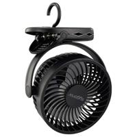 Sygonix Accuventilator 4 W Zwart Met accu - thumbnail