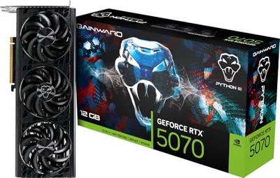 Gainward Nvidia GeForce RTX 5070 Videokaart GeForce RTX 5070 Python III 12 GB GDDR7-RAM HDMI 2.1, DisplayPort 2.1 Gainward Nvidia GeForce RTX 5070 Videokaart GeForce RTX 5070 Python III 12 GB GDDR7-RAM HDMI 2.1, DisplayPort 2.1