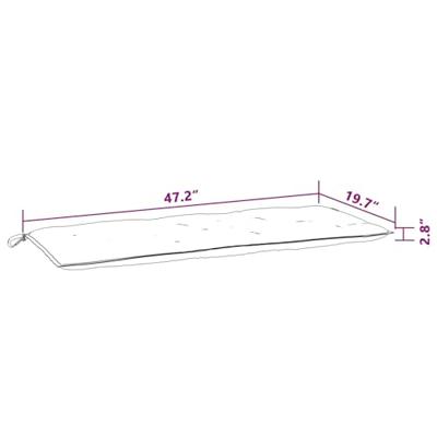 Tuinbankkussens 2 st bladpatroon 120x50x7 cm stof