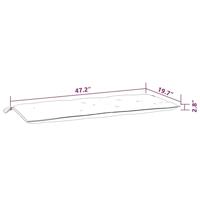 Tuinbankkussens 2 st bladpatroon 120x50x7 cm stof - thumbnail