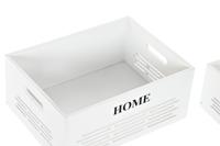 Mandenset DKD Home Decor Wit Zwart Beige Hout MDF 40 x 30 x 56 cm (5 Onderdelen) (5 Stuks) - thumbnail