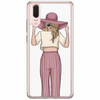 Huawei P20 siliconen hoesje - Summer girl - thumbnail