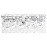 VidaXL Opbergbox 50x15x20,5 cm aluminium zilverkleurig - thumbnail