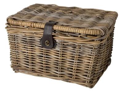 Rotan Fietsmand Met Klep Naturel