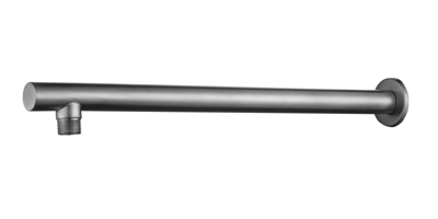 304 douchearm met muurbevestiging recht rond 40 cm RVS