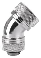 Thermaltake Pacific G1/4 PETG Tube 45-Degree Compression 16mm OD - Chrome Waterkoelinghoekverbinder - thumbnail