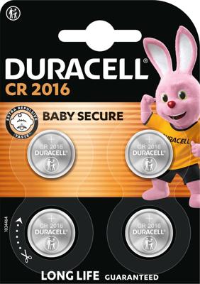 Duracell knoopcel Specialty Electronics CR2016, blister van 4 stuks Duracell knoopcel Specialty Electronics CR2016, blister van 4 stuks