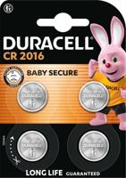 Duracell knoopcel Specialty Electronics CR2016, blister van 4 stuks - thumbnail