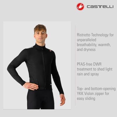 Castelli Espresso air jacket lange mouw light black heren XXL