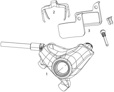 Sram schijfrem "s900" disc br. "s900" hydr.,left,fr.br.