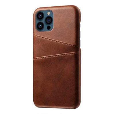 Casecentive Leren Wallet Back case iPhone 14 Pro bruin