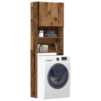 VidaXL Wasmachinekast 64x24x190 cm bewerkt hout oud houtkleurig - thumbnail