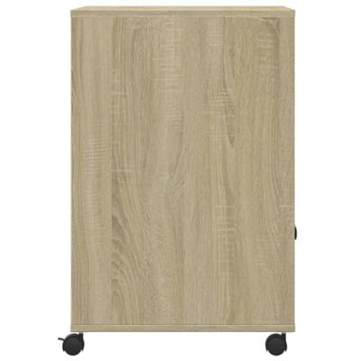 Printerkastje met wielen 60x48x74 cm sonoma eikenkleurig Printerkastje met wielen 60x48x74 cm sonoma eikenkleurig
