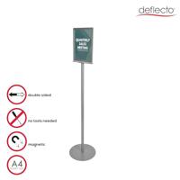 Deflecto 692056-A4S Folderhouder, Vloerstatief Zilver DIN A4 1 stuk(s) Aantal vakken: 2 (l x b x h) 330 x 330 x 1422 mm - thumbnail