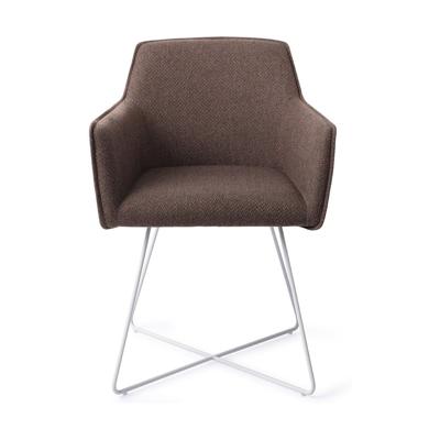 Jesper Home Eetkamerstoel 'Hofu' Cross White, kleur Potters Clay