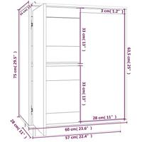 Dressoir 60x34x75 cm massief grenenhout - thumbnail