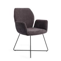 Jesper Home Misaki eetkamerstoel Almost Black cross black - thumbnail