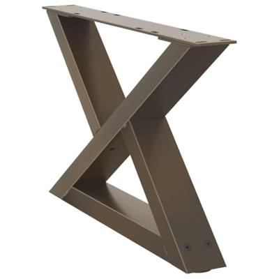 Salontafelpoten 2 st 60x(30-31,3) cm staal naturel