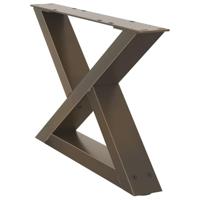 Salontafelpoten 2 st 60x(30-31,3) cm staal naturel - thumbnail